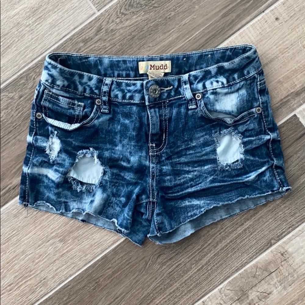 Girls MUDD distressed Jean shorts sz12